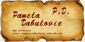 Pamela Dabulović vizit kartica